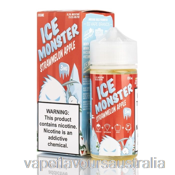 Vape Nicotine Australia ICE Strawmelon Apple - Ice Monster - 100mL 3mg